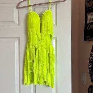 dance costume with open back and side slit. could be worn as a going out outfit.